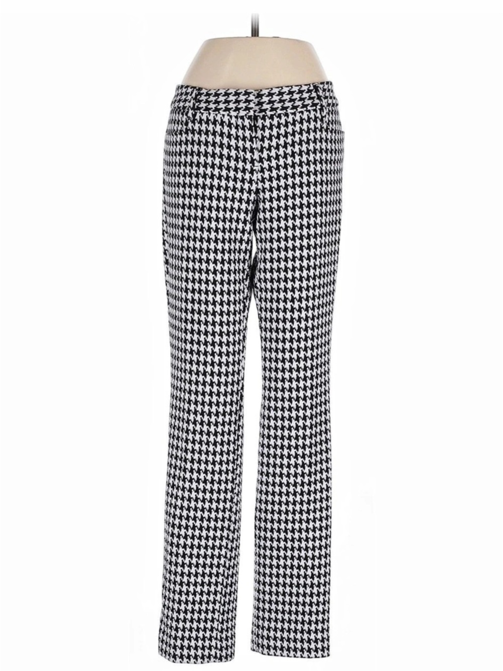 Express Columnist Houndstooth Pants Flare Pants Black & White Size 2R